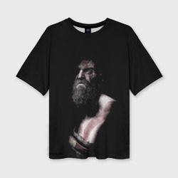 Женская футболка oversize 3D Кратос Kratos