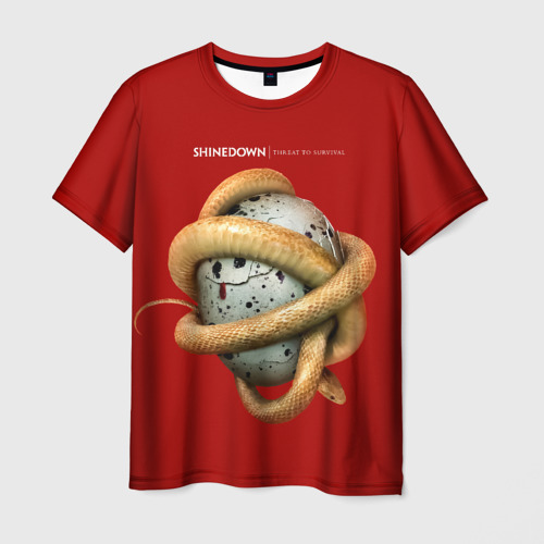 Мужская футболка с принтом Threat To Survival - Shinedown, вид спереди №1