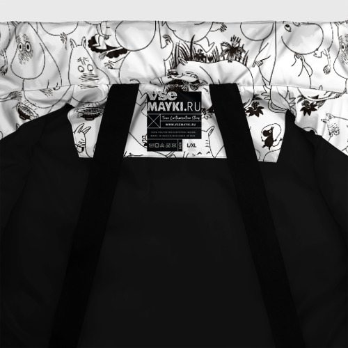 Мужская зимняя куртка 3D Приключение Муми-троллей, цвет черный - фото 7