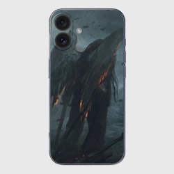 Чехол для iPhone 16 силиконовый с защитой камеры Leos Падший Ангел Одиночества