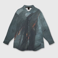 Мужская рубашка oversize 3D Leos Падший Ангел Одиночества