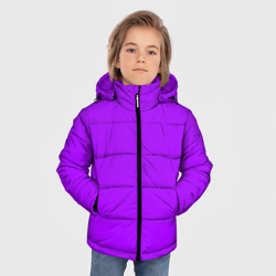 Зимняя куртка для мальчиков 3D Однотонный сиреневый неоновый тон - фото 2