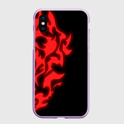 Чехол для iPhone XS Max матовый Красный щит проклятый