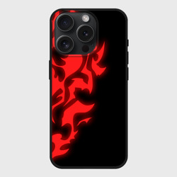 Чехол силиконовый для Apple iPhone 15 Pro матовый Красный щит проклятый