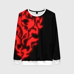 Женский свитшот 3D Красный щит проклятый