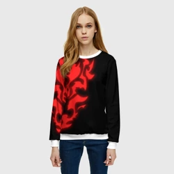 Женский свитшот 3D Красный щит проклятый - фото 2