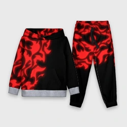 Детский костюм с толстовкой 3D Красный щит проклятый