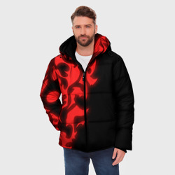 Мужская зимняя куртка 3D Красный щит проклятый - фото 2