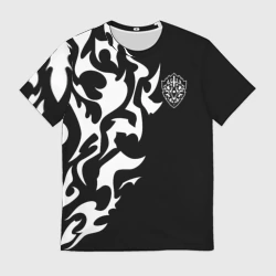 Мужская футболка 3D Проклятый щит Восхождение героя