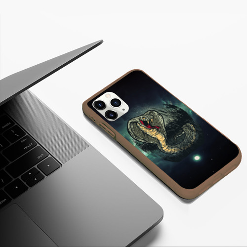 Чехол для iPhone 11 Pro Max матовый с принтом Большая ядовитая  змея, фото #5