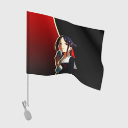 Флаг для автомобиля Госпожа Кагуя с картами Кагуя: В любви как на войне