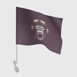 Флаг для автомобиля Орущая горилла