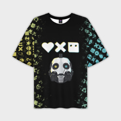 Мужская футболка oversize 3D Love, Death and Robots Pattern