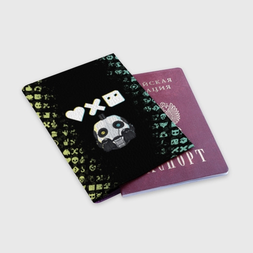 Обложка для паспорта матовая кожа Love, Death and Robots Pattern, цвет фиолетовый - фото 3