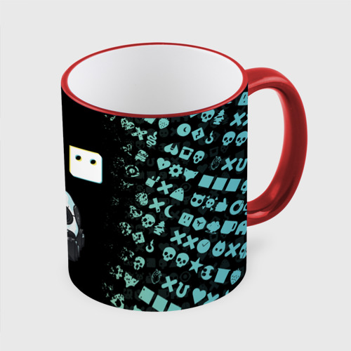 Кружка с полной запечаткой Love, Death and Robots Pattern, цвет Кант красный - фото 3