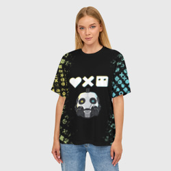Женская футболка oversize 3D Love, Death and Robots Pattern - фото 2