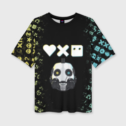 Женская футболка oversize 3D Love, Death and Robots Pattern