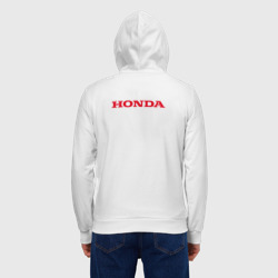 Мужская толстовка на молнии хлопок Хонда красное лого - фото 2