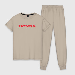 Женская пижама хлопок Хонда красное лого