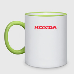 Кружка двухцветная Хонда красное лого