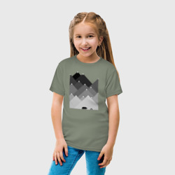 Детская футболка хлопок Медведь и треугольные горы - фото 2