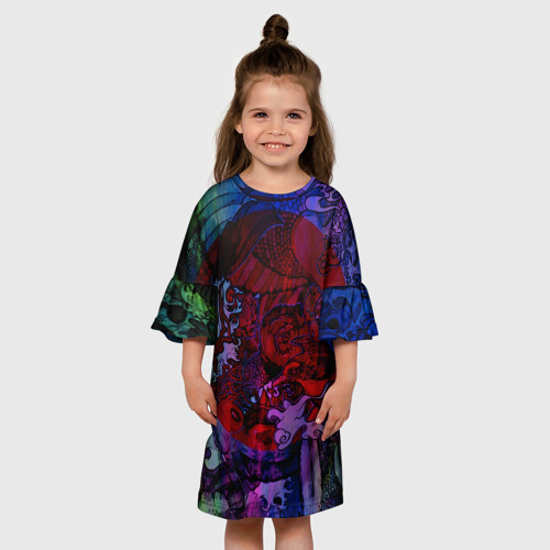 Детское платье 3D с принтом Японский стиль |, вид сбоку #3
