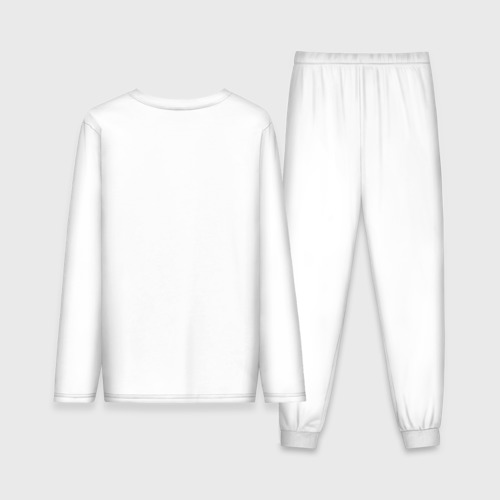 Мужская пижама с лонгсливом хлопок Надпись: Eat Sleep Dota Repeat, цвет белый - фото 2