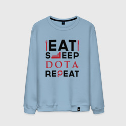 Мужской свитшот хлопок Надпись: Eat Sleep Dota Repeat