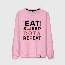 Мужской свитшот хлопок Надпись: Eat Sleep Dota Repeat