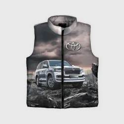 Детский жилет утепленный 3D Toyota Land Cruiser 200 среди скал
