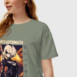 Женская футболка хлопок Oversize Nier: Automata 2B - фото 2