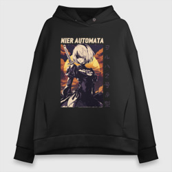 Женское худи Oversize хлопок Nier: Automata 2B