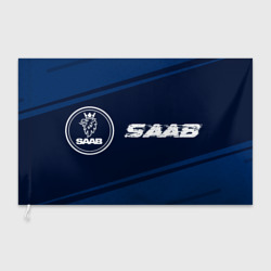 Флаг 3D Saab + Линии