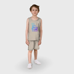 Детская пижама с шортами хлопок Los Angeles Lakers баскетбол - фото 2