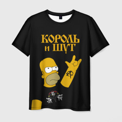 Мужская футболка 3D Король и Шут Гомер Симпсон рокер