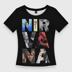 Приталенная футболка 3D Nirvana Альбомы (Женская)