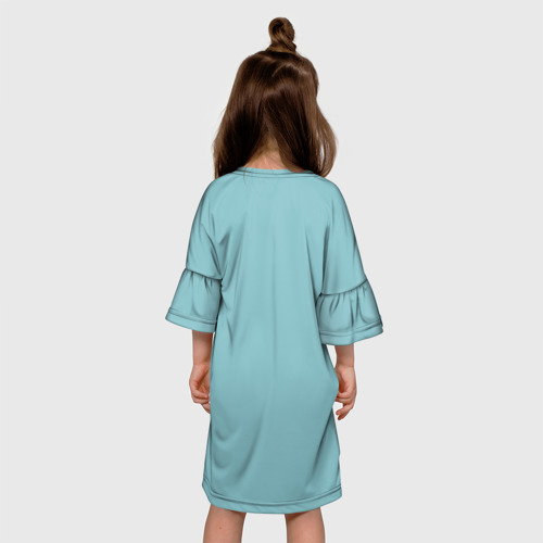 Детское платье 3D с принтом Секреты Муми-троллей, вид сзади #2