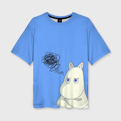 Персонаж Муми-тролль – Женская футболка oversize 3D с принтом купить со скидкой в -50%
