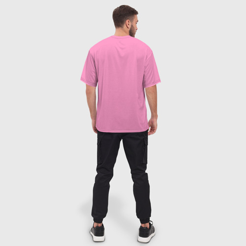 Мужская футболка oversize 3D Муми-тролль смотрит, цвет 3D печать - фото 4