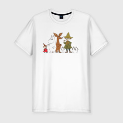 Мужская футболка хлопок Slim Персонажи Муми-Тролля