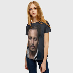 Женская футболка 3D Джонни Депп Johnny Depp - фото 2