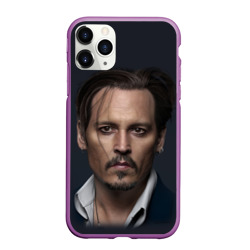 Чехол для iPhone 11 Pro Max матовый Джонни Депп Johnny Depp