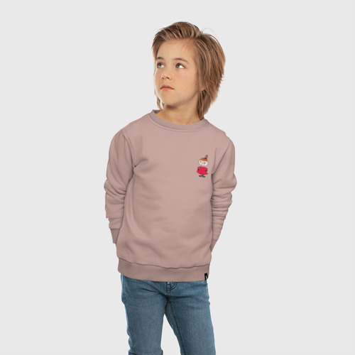 Детский свитшот хлопок Персонаж малышка Мю, цвет пыльно-розовый - фото 5