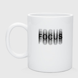 Кружка керамическая Focus black - двоится пьяный расфокус