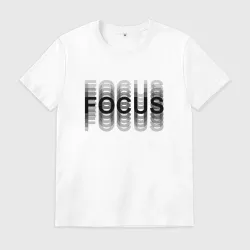 Мужская футболка хлопок Focus black - двоится пьяный расфокус