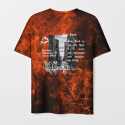 New York,  дизайн в готическом стииле с огнем и ангелами  – Мужская футболка 3D с принтом купить со скидкой в -23%
