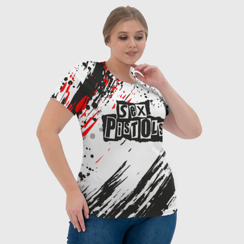 Женская футболка 3D Sex Pistols Big Logo, цвет 3D печать - фото 6