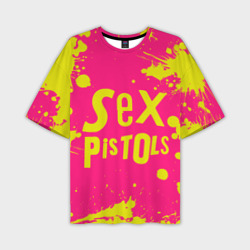 Мужская футболка oversize 3D Sex Pistols Yellow Logo