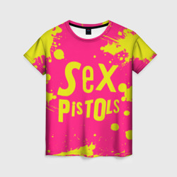 Женская футболка 3D Sex Pistols Yellow Logo