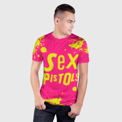 Мужская футболка 3D Slim Sex Pistols Yellow Logo - фото 2